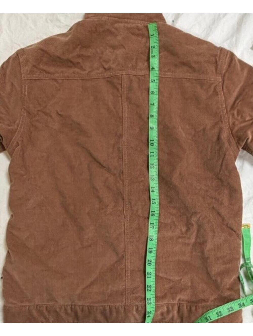 The North Face Corduroy Brown Sherpa Lined Button Jacket Men's S Stand-Up Collar - Picture 6 of 6